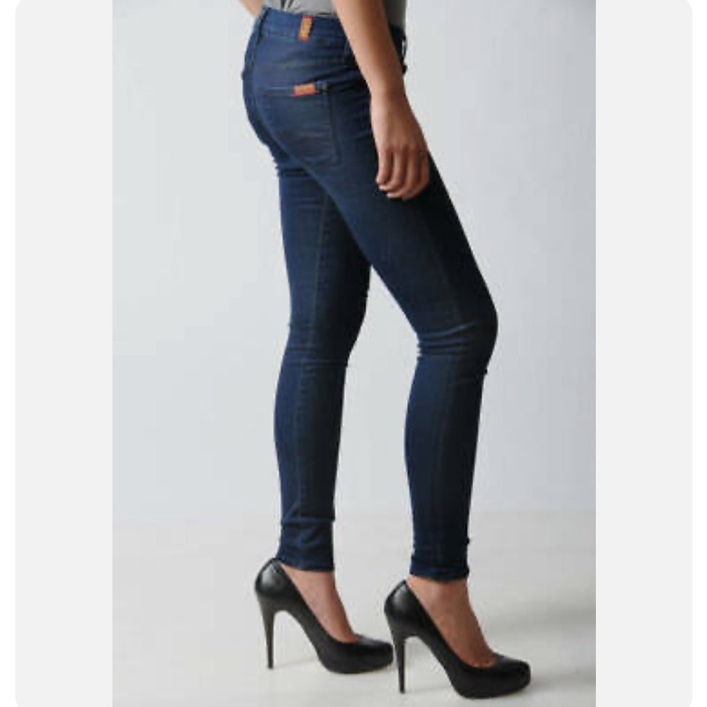 7 Seven For All Mankind Jeans Gwenevere Skinny Gummy Indigo Denim sz 27